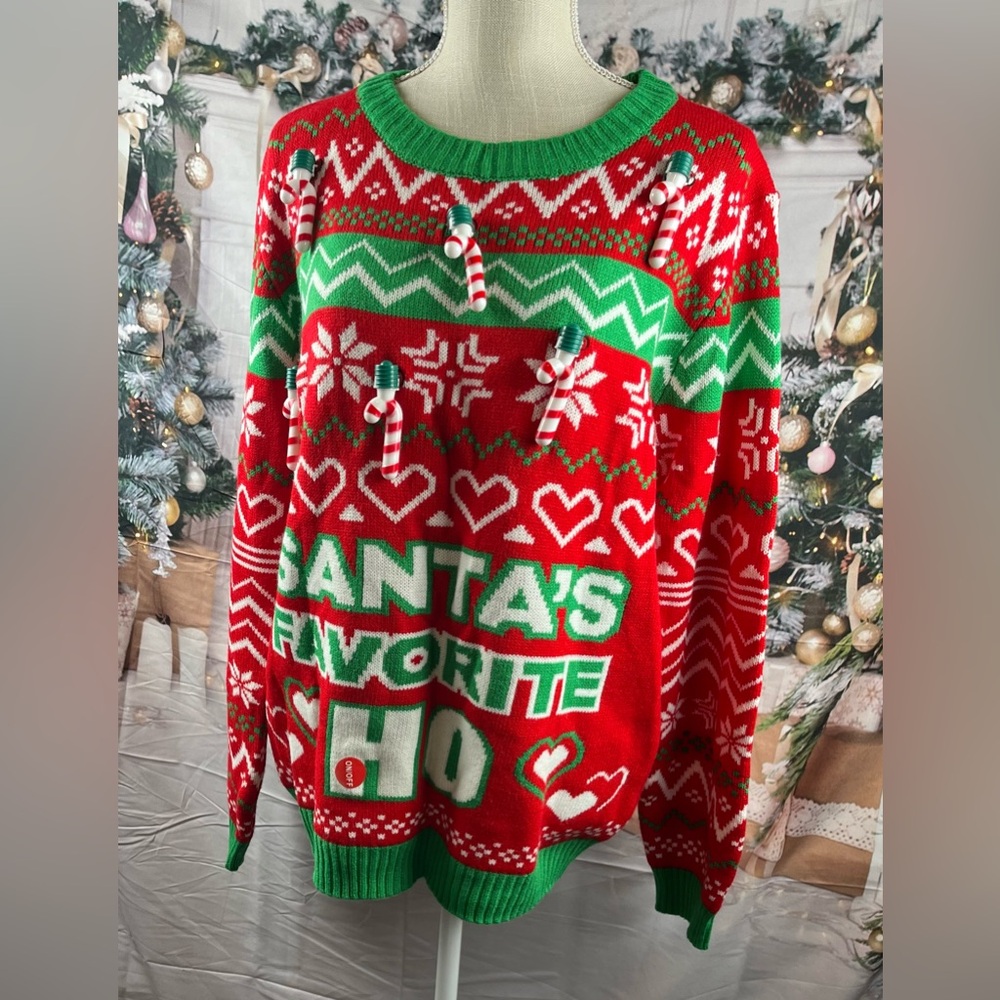 Giggling Getup Size:L Ugly Christmas Sweater for Women  Light Up NWOT